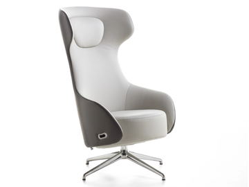BILLIE - Relaxing leather armchair by ENRICO PELLIZZONI - view 2